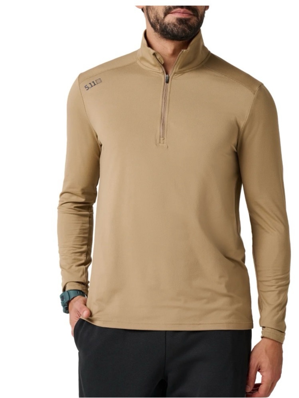 5.11 sage green pt-r catalyst pro shirt physical training ready 1/4 zip size MED - Picture 3 of 8